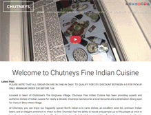 Tablet Screenshot of chutneysrestaurant.com